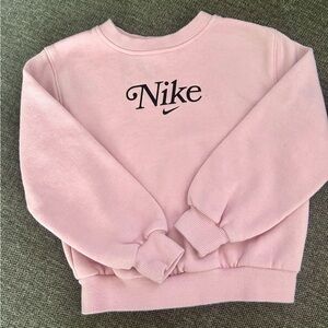 Sold! Nike Toddler Girls 3T/4T Pink Script Logo Crewneck Sweatshirt